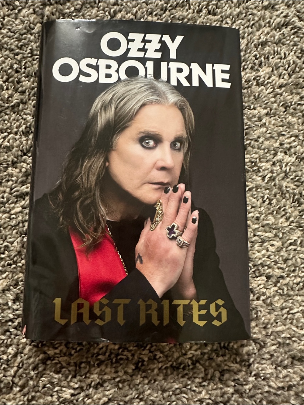 Ozzy Osbourne "Last Rites" Hardcover Book - Black & Red Cover